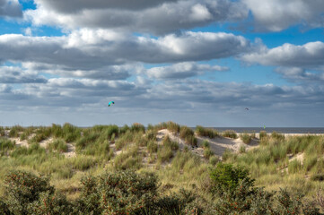 Blick über die Dünen auf Borkum