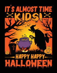 It's almost time kids...Halloween t-shirt design