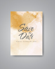 Save the date with watercolor background. Design for your invitation.