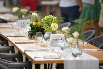 table in a restaurant