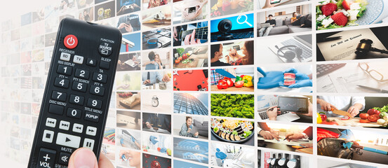 Television streaming video, multimedia wall