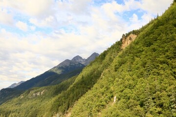 Fototapeta na wymiar Steep mountains in Northwest Alaska 