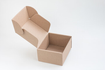 cardboard packing box with lid. Package for parcels