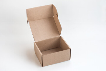 cardboard packing box with lid. Package for parcels