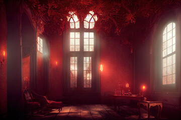 Fototapeta Mysterious mansion interior obraz