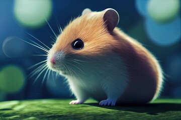 Cute fluffy hamster