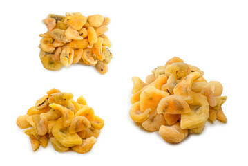 Dried passion fruit isolated on a white background.