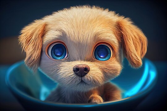 Cute cartoon puppy