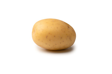 A group of fresh tasty potato isolated on white background.