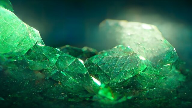 A large vein of emerald