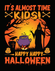 It's almost time kids...Halloween t-shirt design