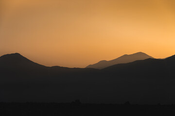 sunrise over the mountains