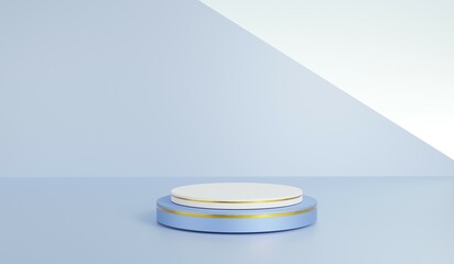 Product display stand and 3D product advertisement. 3d illustration