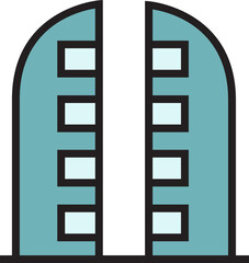 office tower icon illustration