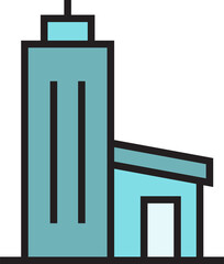 city building and condo icon illustration