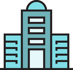 city building and condo icon illustration
