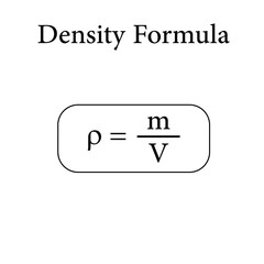 the density formula in chemistry - obrazy, fototapety, plakaty
