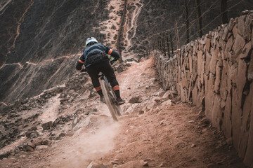 mountain biker in action
