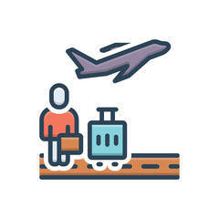 Color illustration icon for unfortunately