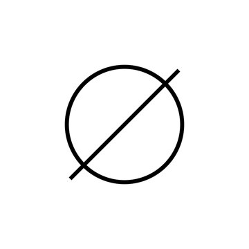 Empty set or null set or slashed zero icon symbol in mathematics