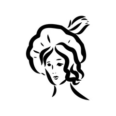 vintage illustration with beautiful fashion girl retro fashion vector