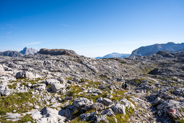 Fototapeta na wymiar Panorama picture of the Stony Sea in the Alps II
