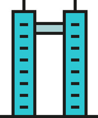condo and apartment building icon illustration