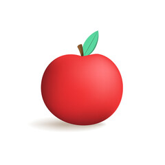 Red Apple Fruit Emoji Vector Design. Healthy Food Art Illustration Agriculture Farm Product.