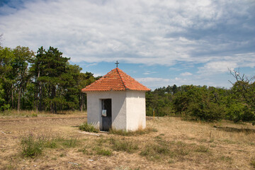 Chapel 13 – The Descent from the Cross. Way of the Cross on Holy Hill in summer.. Moravia region.