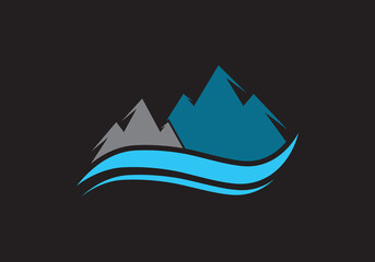 Obraz premium this is a creative mountain business logo 