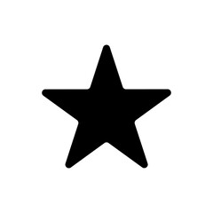 star icon vector on white background. Simple flat symbol