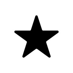 star icon vector on white background. Simple flat symbol