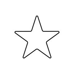 star icon vector on white background. Simple flat symbol