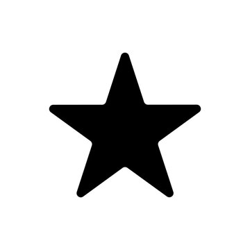 star icon vector on white background. Simple flat symbol