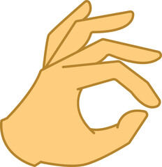okay hand gesture illustration
