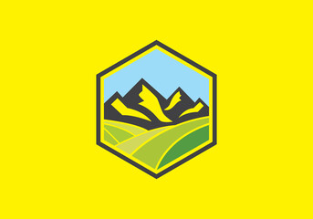 this is a creative mountain business logo 