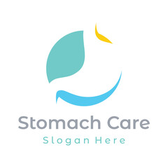 Stomach health and stomach care template logo design. Logo sign for doctor, business and branding.