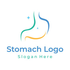 Stomach health and stomach care template logo design. Logo sign for doctor, business and branding.