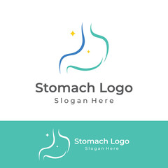 Stomach health and stomach care template logo design. Logo sign for doctor, business and branding.