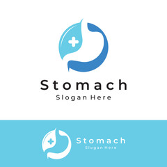 Stomach health and stomach care template logo design. Logo sign for doctor, business and branding.
