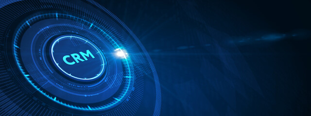 Business, Technology, Internet and network concept. CRM Customer Relationship Management. 3d illustration