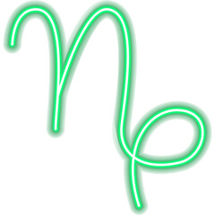 Fototapeta na wymiar Capricorn Zodiac Neon Sign. Vector Illustration of Horoscope Promotion.