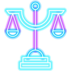 Libra Zodiac Neon. Vector Illustration of Horoscope Promotion.