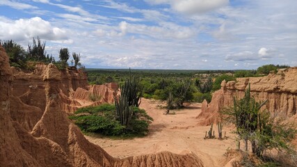 Naklejka premium Paisaje Desert Tatacoa - Desierto de la Tatacoa - Huila, Colombia