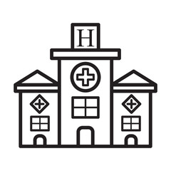 Hospital Medical Icon Vector Illustration