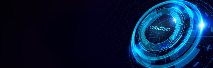 Business, Technology, Internet and network concept. Consulting Expert Advice Support Service. 3d illustration