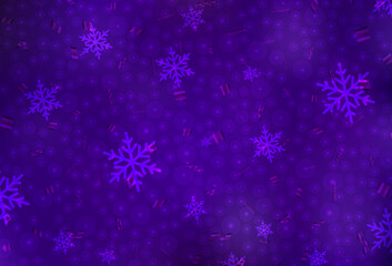 Dark Purple vector background in Xmas style.