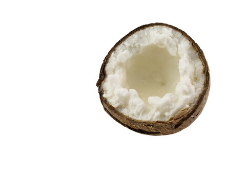 Soft coconut milk isolated on white background with clipping path.