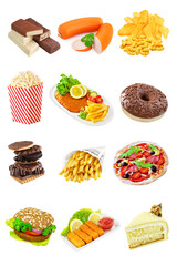 Trans Fats in pizza, fish, sausages, chips, burger, breaded cutlet and cake