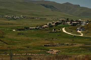Obraz premium Mountain views near the Matlas plateau in Dagestan